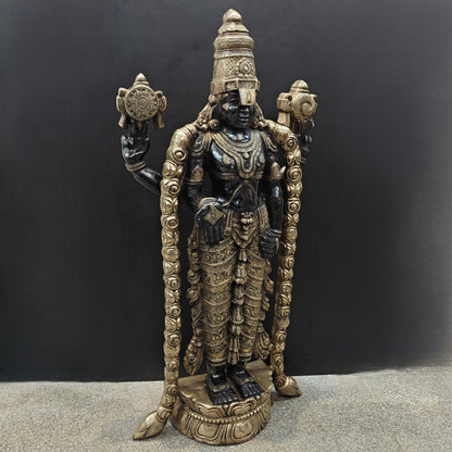 Brass Large Tirupati Balaji Idol Venkateshwara 5 Feet by vendor-unknown - Hindu Gods (View 5)