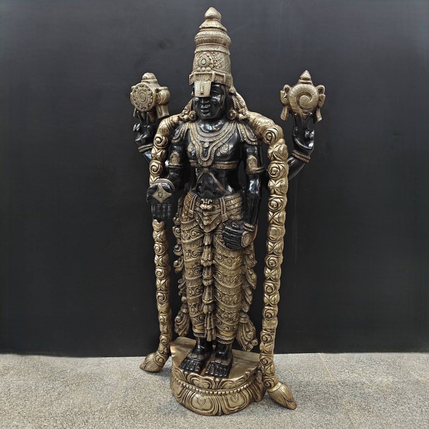 Brass Large Tirupati Balaji Idol Venkateshwara 5 Feet