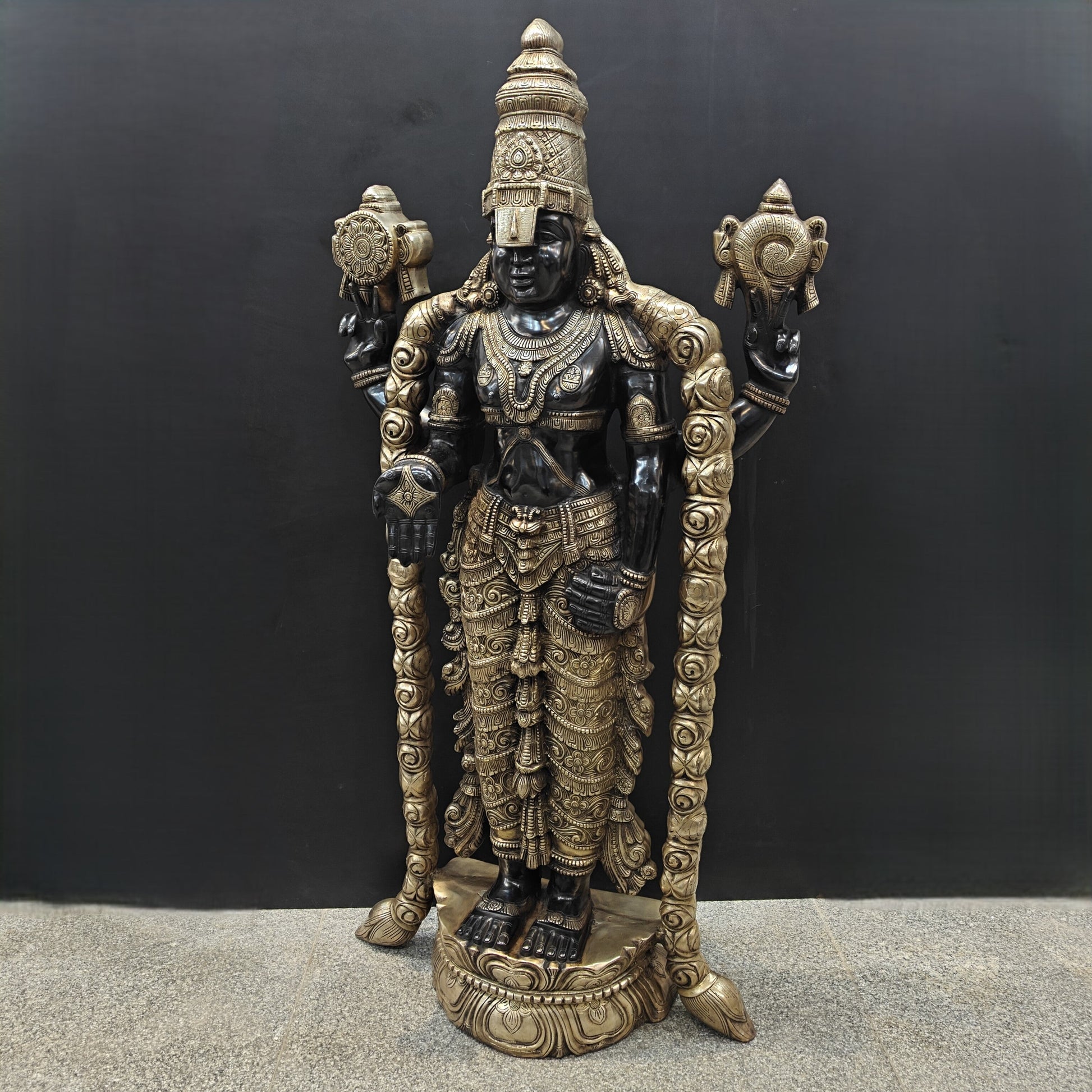 Brass Large Tirupati Balaji Idol Venkateshwara 5 Feet - Image 6