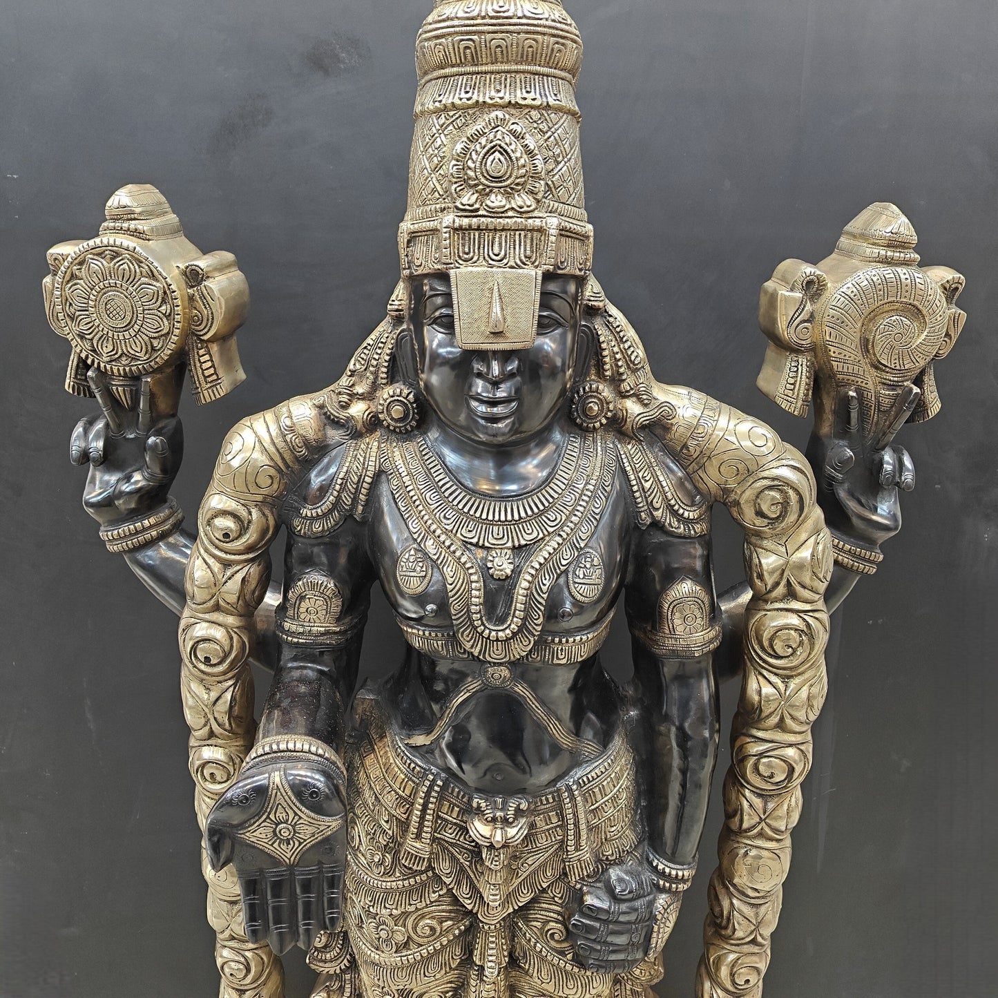 Brass Large Tirupati Balaji Idol Venkateshwara 5 Feet