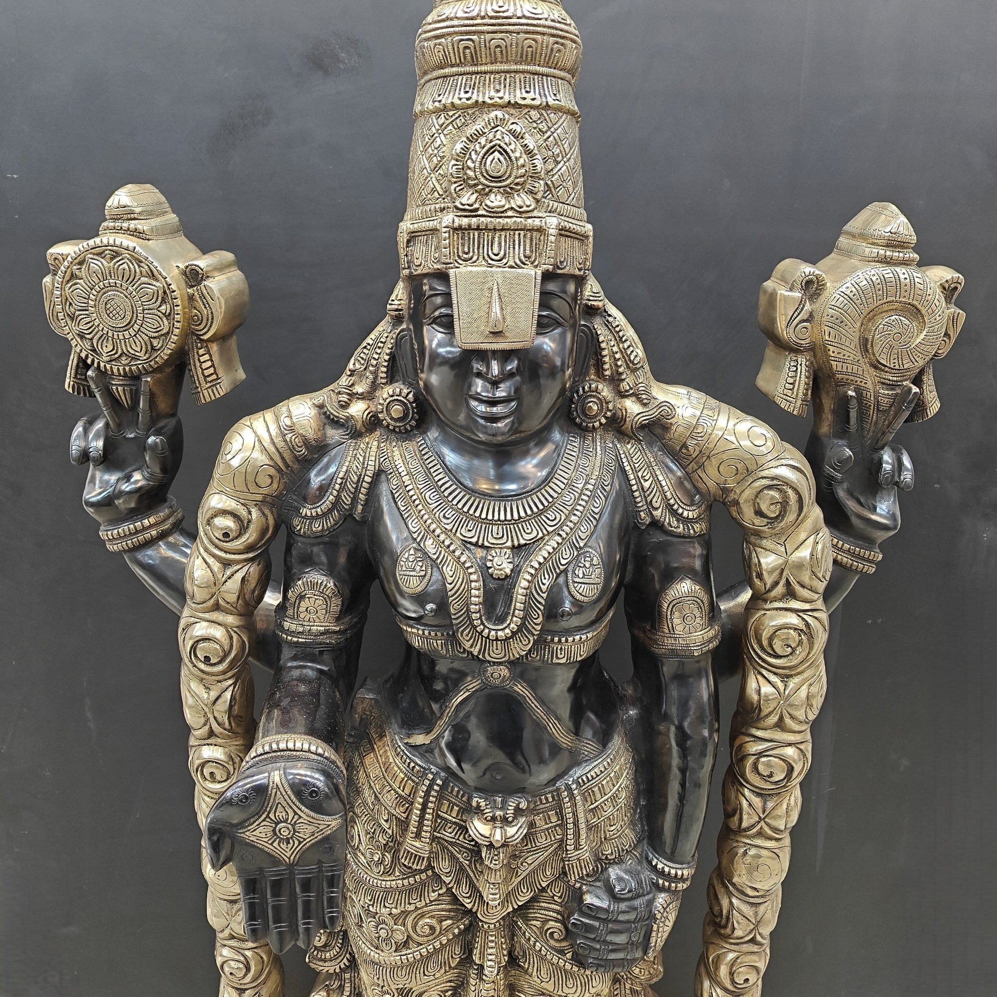 Brass Large Tirupati Balaji Idol Venkateshwara 5 Feet - Image 7