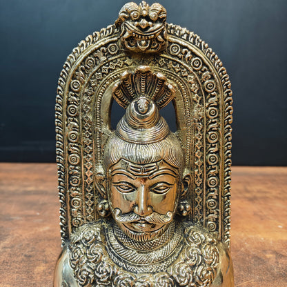 Brass Lord Shiva Face with Kirtimukha Statue 8 Inch by vendor-unknown - Hindu Gods (View 2)