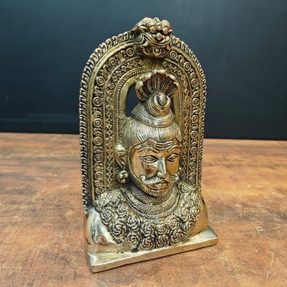 Brass Lord Shiva Face with Kirtimukha Statue 8 Inch by vendor-unknown - Hindu Gods (View 4)