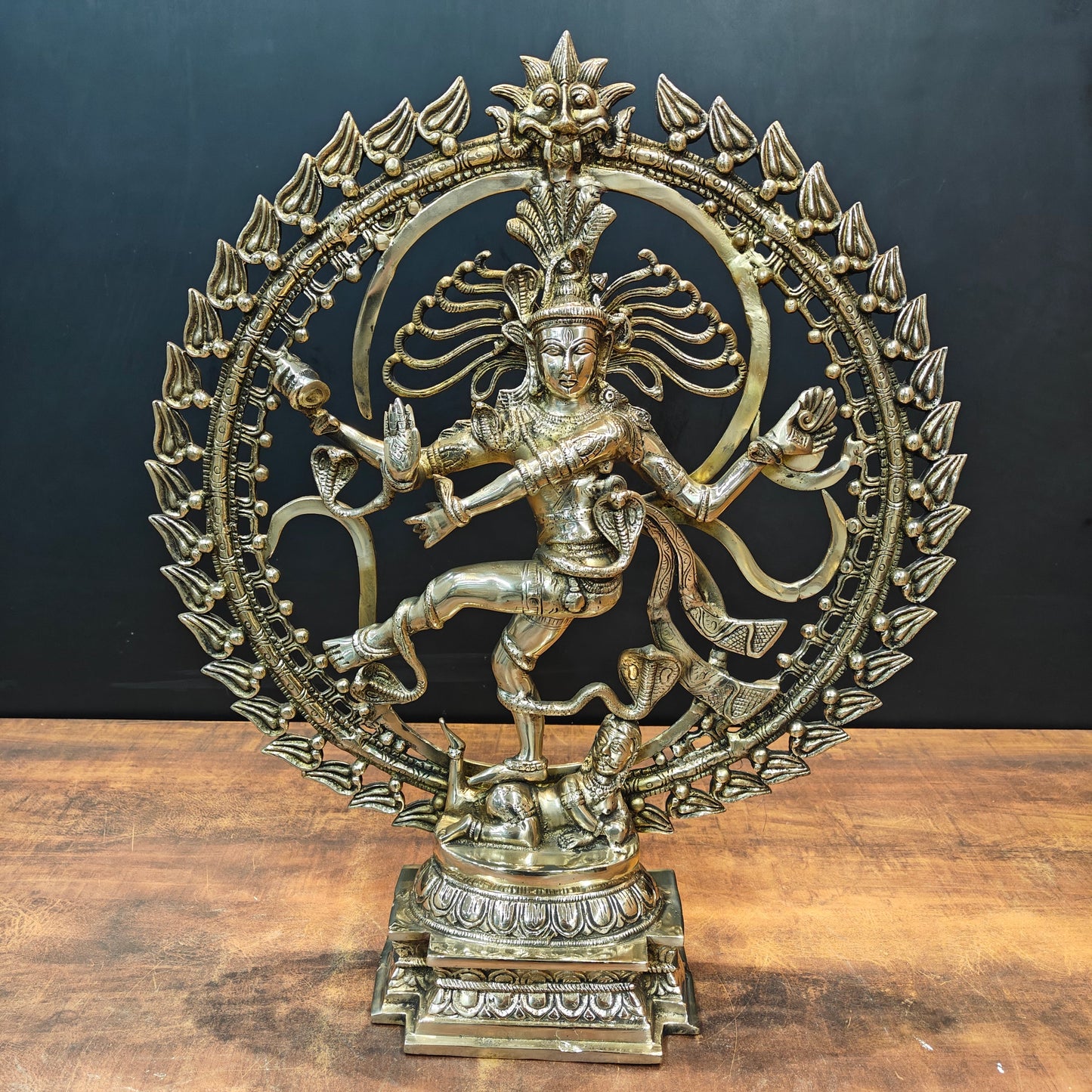 Brass Nataraja Statue With OM Symbol For Home Decor 2 Feet