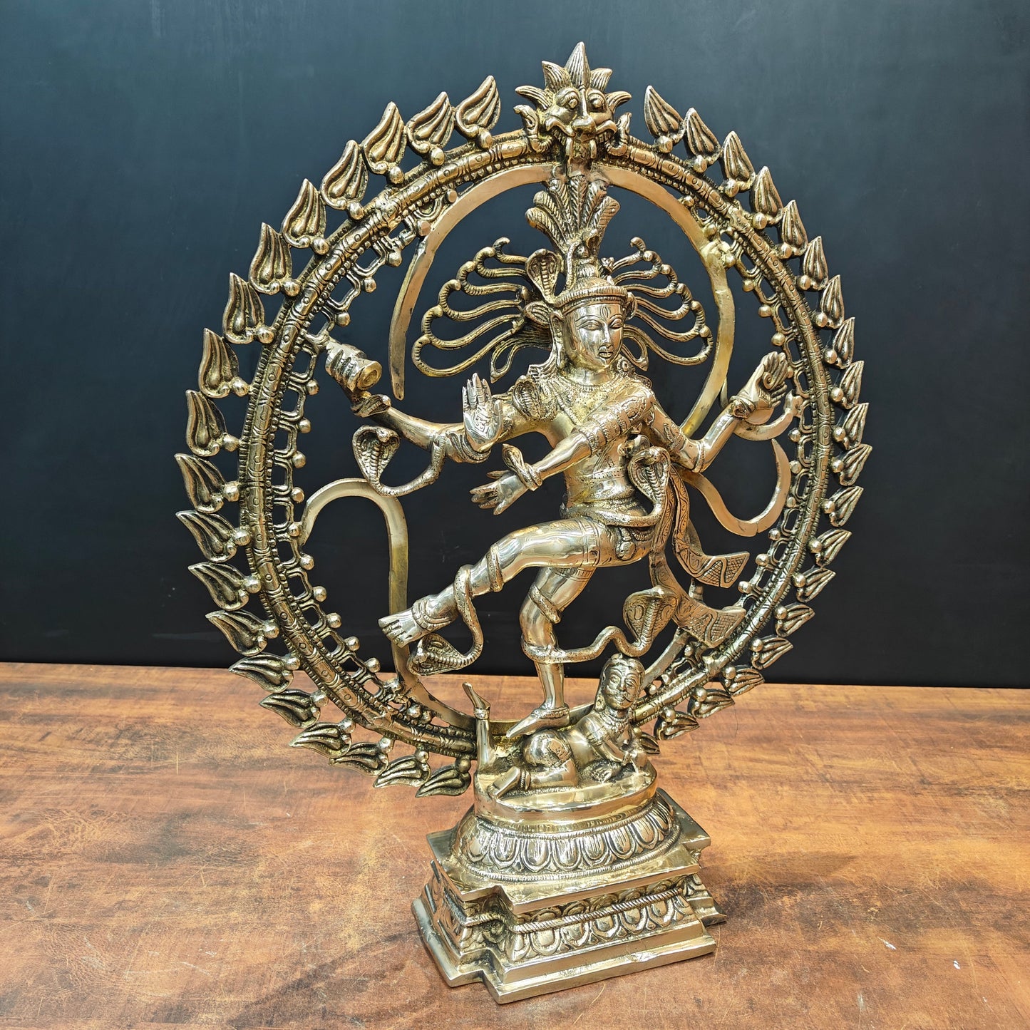 Brass Nataraja Statue With OM Symbol For Home Decor 2 Feet