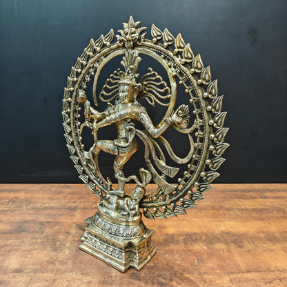Brass Nataraja Statue With OM Symbol For Home Decor 2 Feet by vendor-unknown - Hindu Gods (View 6)