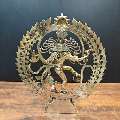 Brass Nataraja Statue With OM Symbol For Home Decor 2 Feet by vendor-unknown - Hindu Gods (View 8)