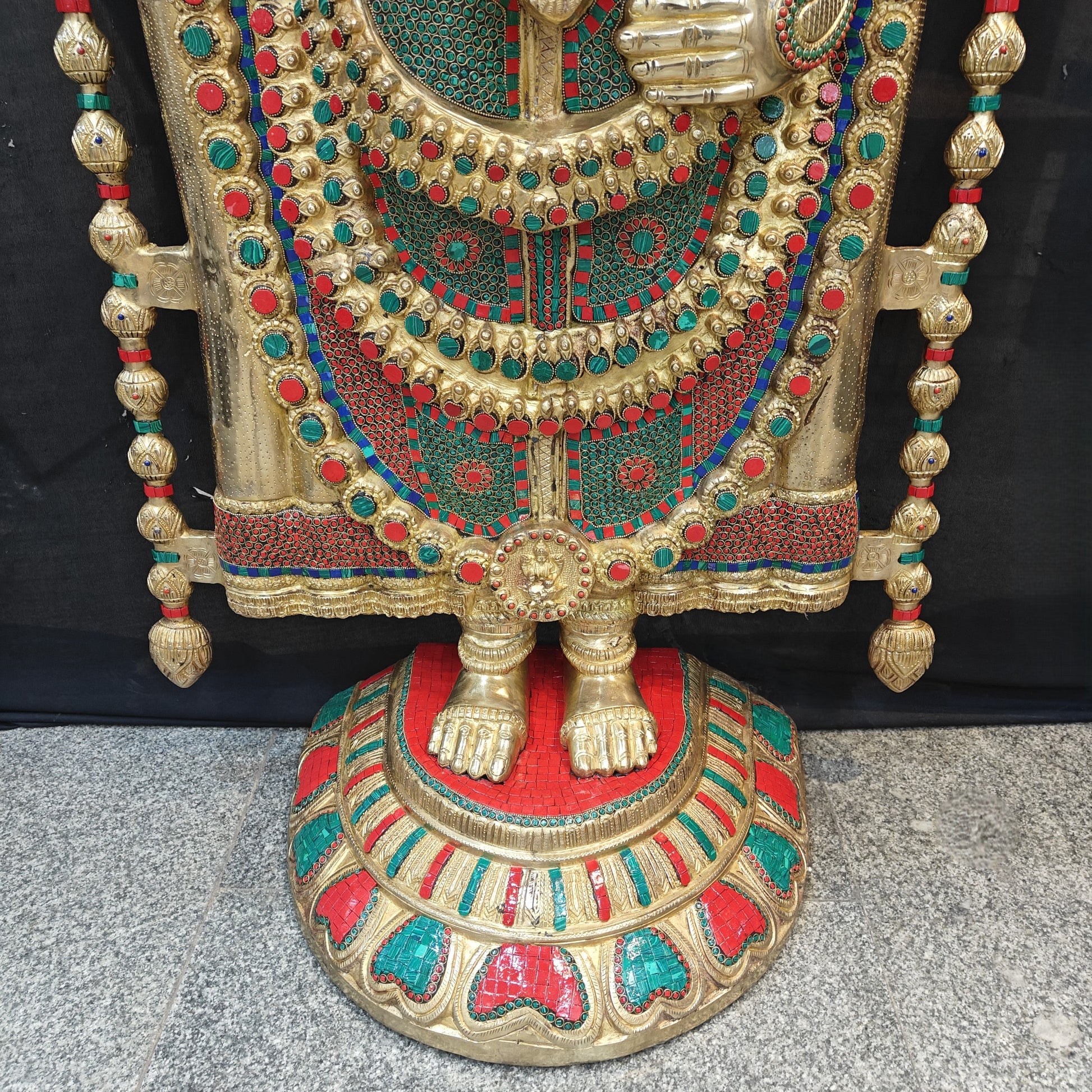 Brass Large Tirupati Balaji Lord Venkateshwara Swamy Idol 6 Feet - Image 7