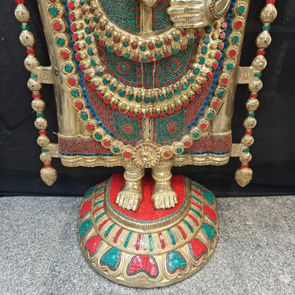 Brass Large Tirupati Balaji Lord Venkateshwara Swamy Idol 6 Feet by vendor-unknown - Hindu Gods (View 7)