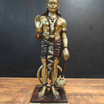 Brass Large Superfine Standing Hanuman Statue 3 Feet by vendor-unknown - Hindu Gods (View 12)