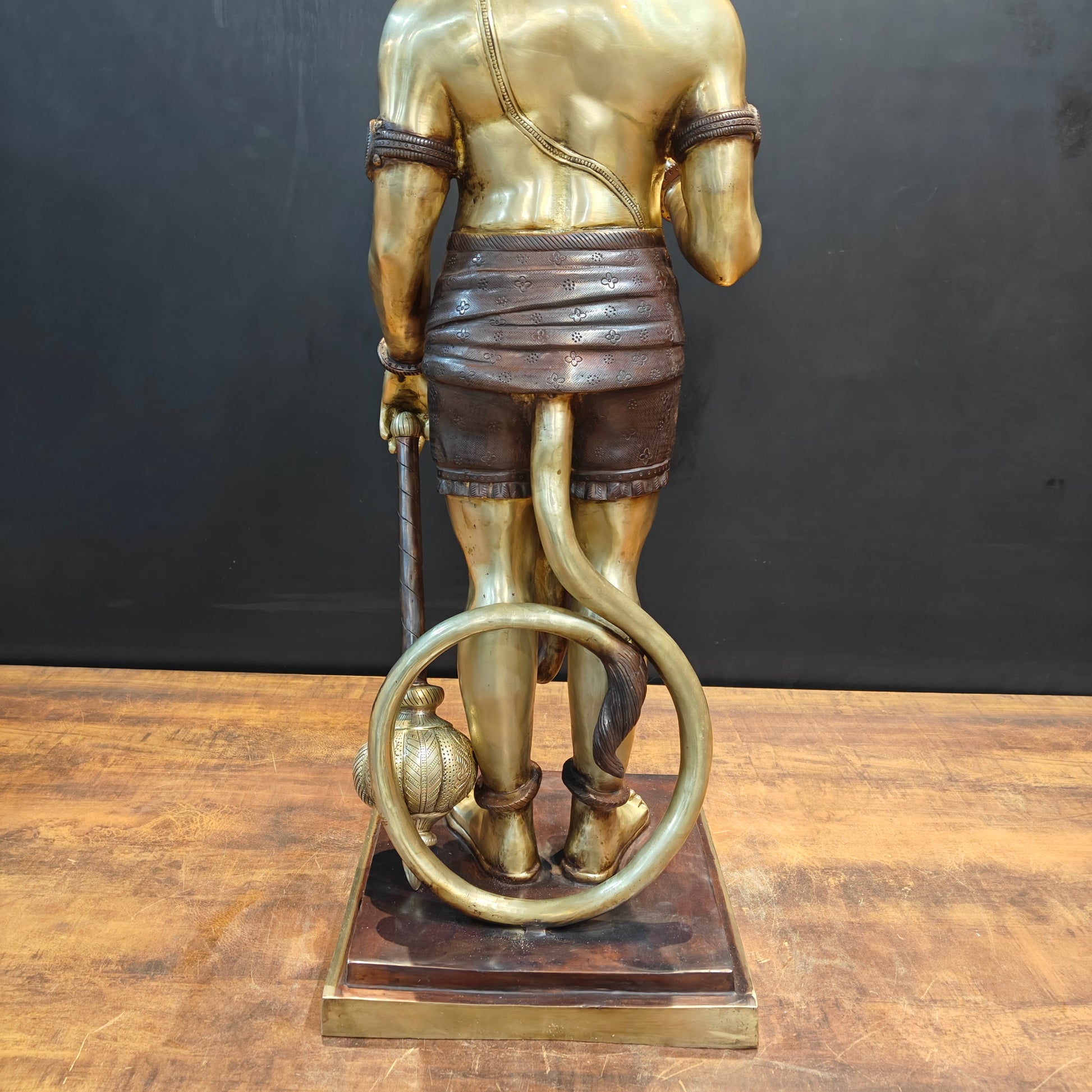 Brass Large Superfine Standing Hanuman Statue 3 Feet - Image 13