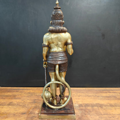 Brass Large Superfine Standing Hanuman Statue 3 Feet by vendor-unknown - Hindu Gods (View 14)