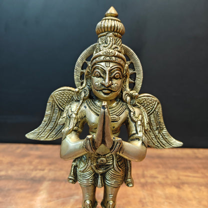 Brass Standing Garuda Idol Lord Vishnu Vahana 1 Feet by vendor-unknown - Hindu Gods (View 2)