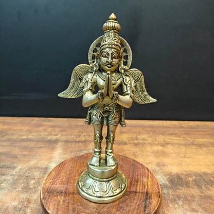 Brass Standing Garuda Idol Lord Vishnu Vahana 1 Feet by vendor-unknown - Hindu Gods (View 3)