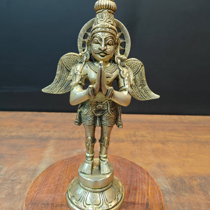 Brass Standing Garuda Idol Lord Vishnu Vahana 1 Feet by vendor-unknown - Hindu Gods (View 4)