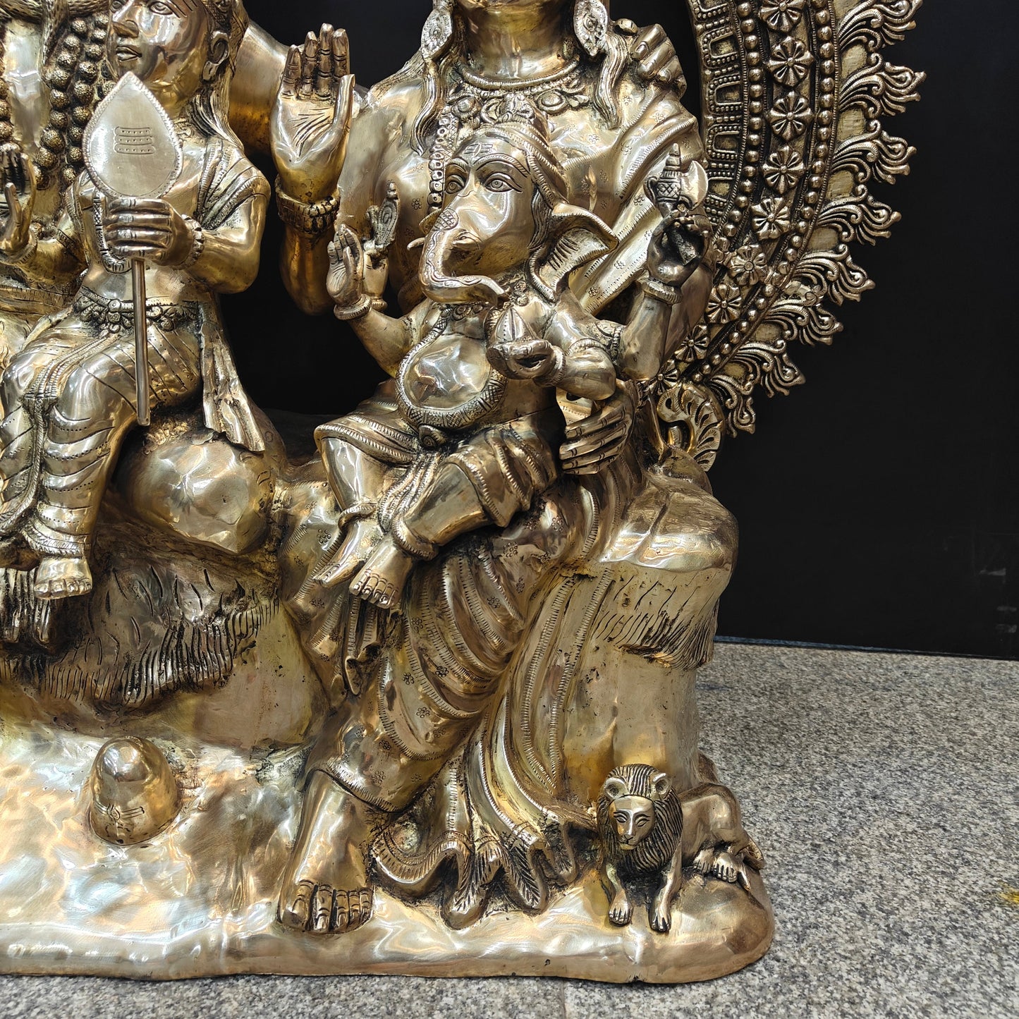 Brass Large Size The Complete Shiva Parivar Idol 45 Inches
