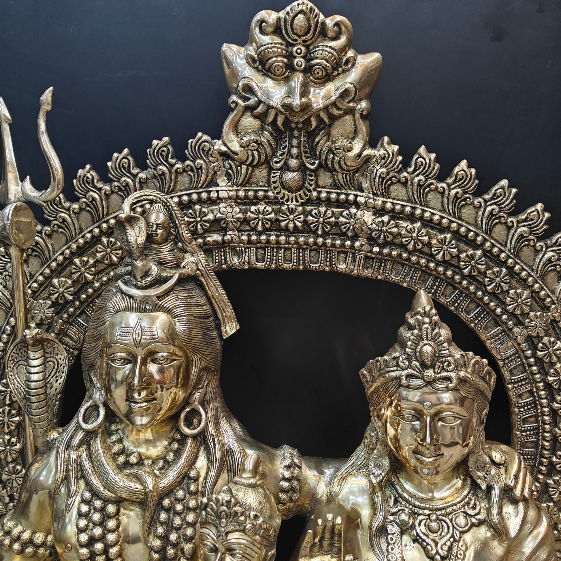Brass Large Size The Complete Shiva Parivar Idol 45 Inches - Image 5