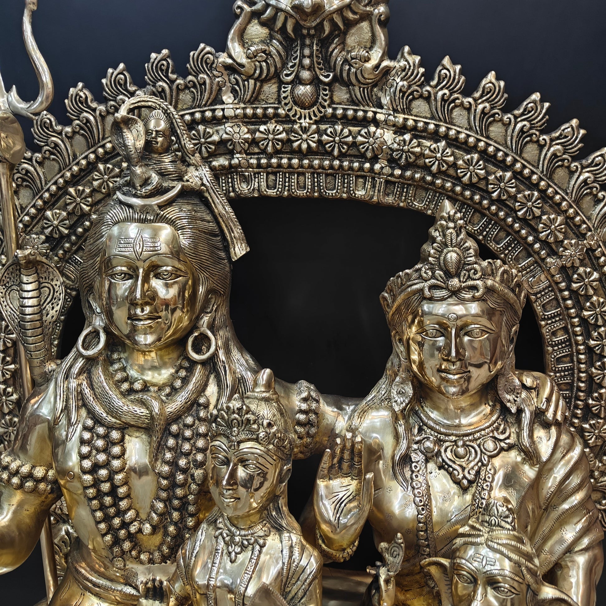 Brass Large Size The Complete Shiva Parivar Idol 45 Inches - Image 6