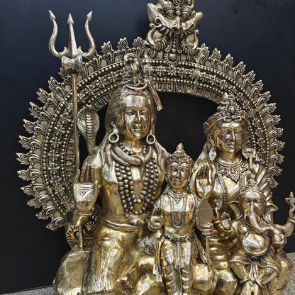 Brass Large Size The Complete Shiva Parivar Idol 45 Inches by vendor-unknown - Hindu Gods (View 9)