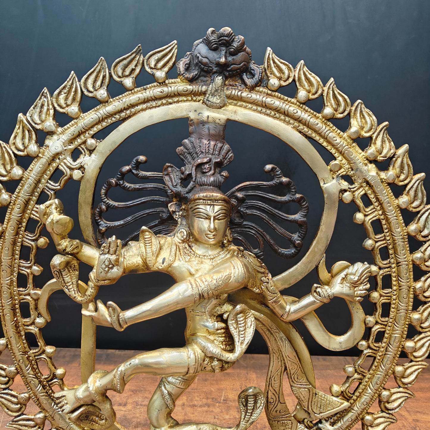 Brass Nataraja Idol With OM Symbol For Home Decor 1.5 Feet