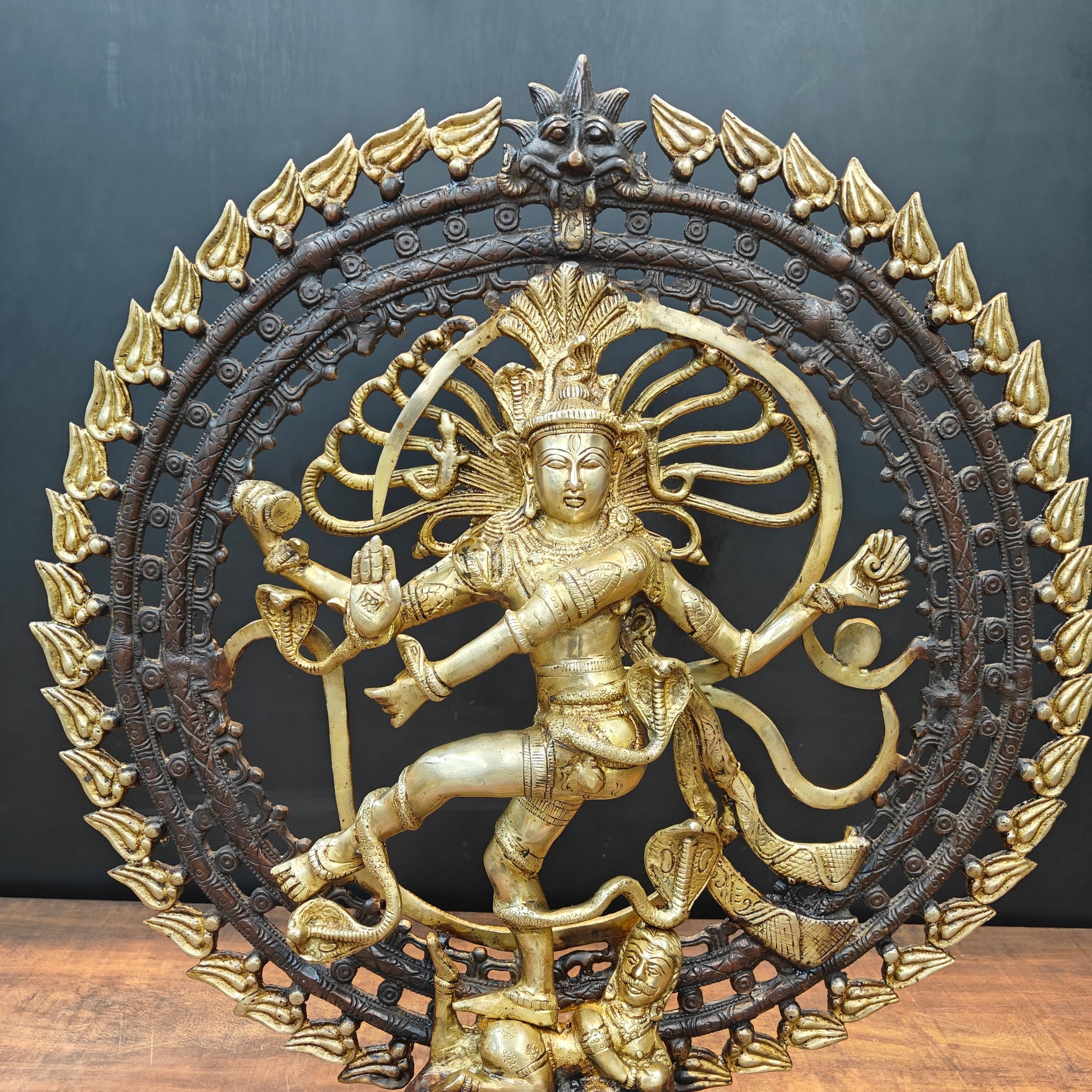 Brass Nataraja Statue Sculpture Antique Chola Finish 26 Inches - Image 2