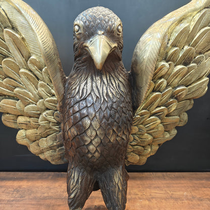 Brass Large Eagle With Open Wings Sculpture 40 inch by vendor-unknown - Decor (View 2)