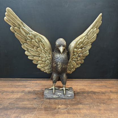Brass Large Eagle With Open Wings Sculpture 40 inch by vendor-unknown - Decor (View 11)