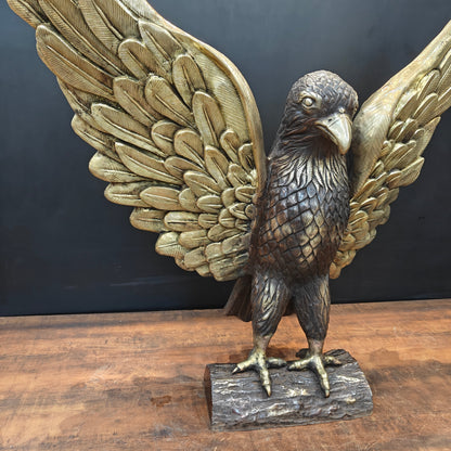 Brass Large Eagle With Open Wings Sculpture 40 inch by vendor-unknown - Decor (View 13)