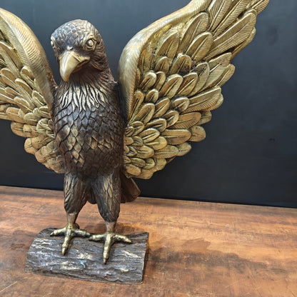 Brass Large Eagle With Open Wings Sculpture 40 inch by vendor-unknown - Decor (View 14)