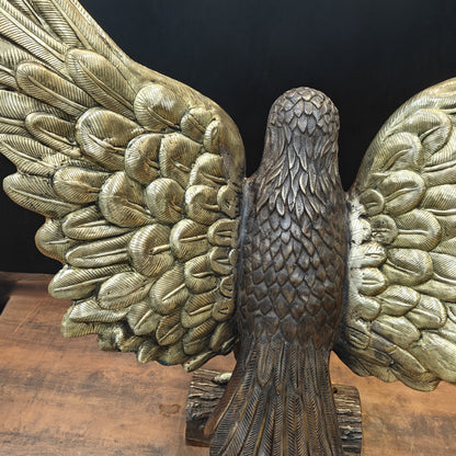 Brass Large Eagle With Open Wings Sculpture 40 inch by vendor-unknown - Decor (View 17)