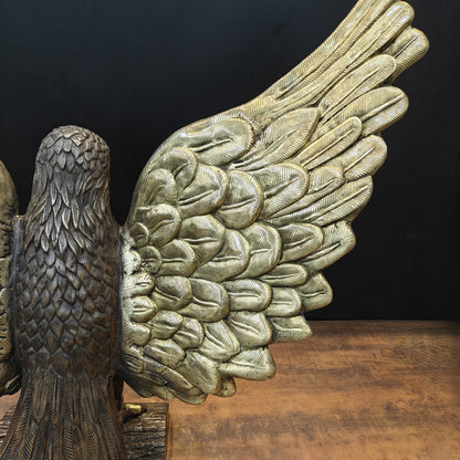 Brass Large Eagle With Open Wings Sculpture 40 inch by vendor-unknown - Decor (View 18)