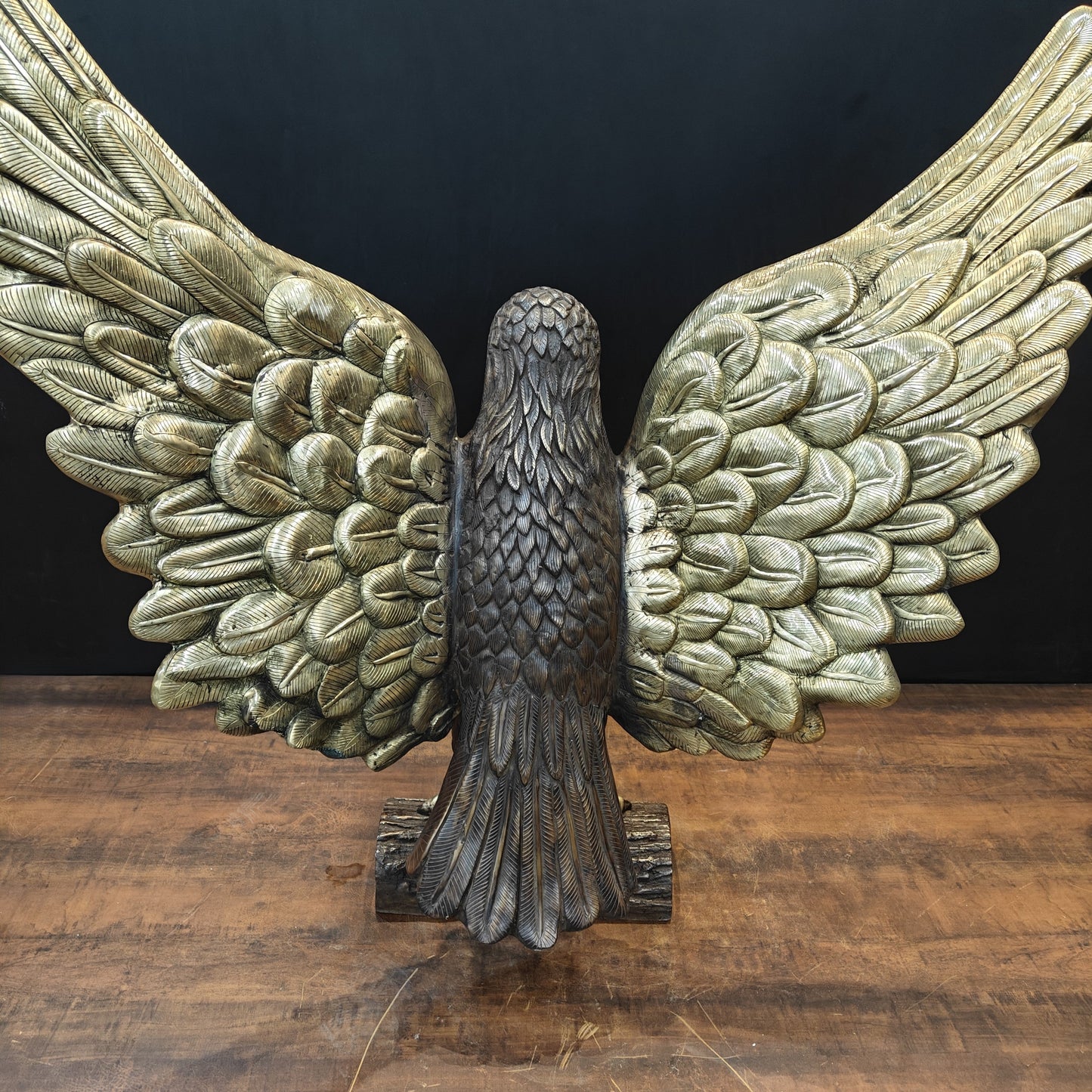 Brass Large Eagle With Open Wings Sculpture 40 inch
