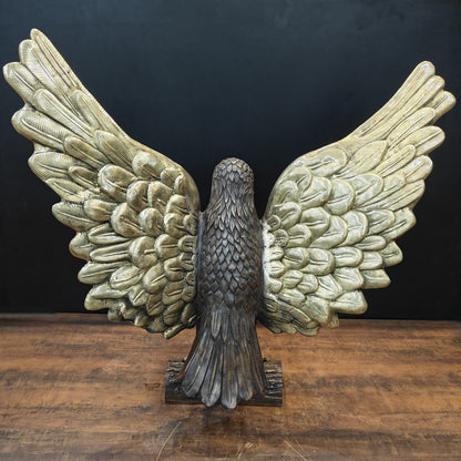 Brass Large Eagle With Open Wings Sculpture 40 inch by vendor-unknown - Decor (View 20)