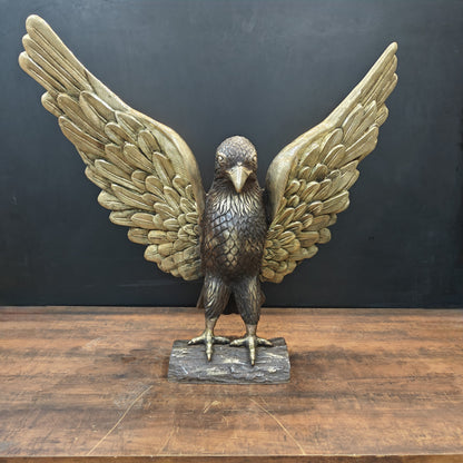 Brass Large Eagle With Open Wings Sculpture 40 inch by vendor-unknown - Decor (View 3)