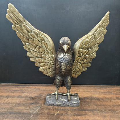 Brass Large Eagle With Open Wings Sculpture 40 inch by vendor-unknown - Decor (View 4)