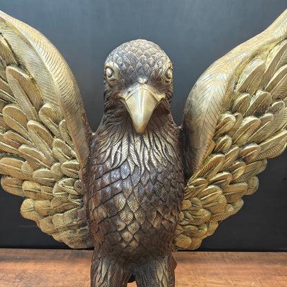 Brass Large Eagle With Open Wings Sculpture 40 inch by vendor-unknown - Decor (View 5)