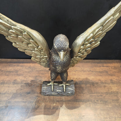 Brass Large Eagle With Open Wings Sculpture 40 inch by vendor-unknown - Decor (View 9)