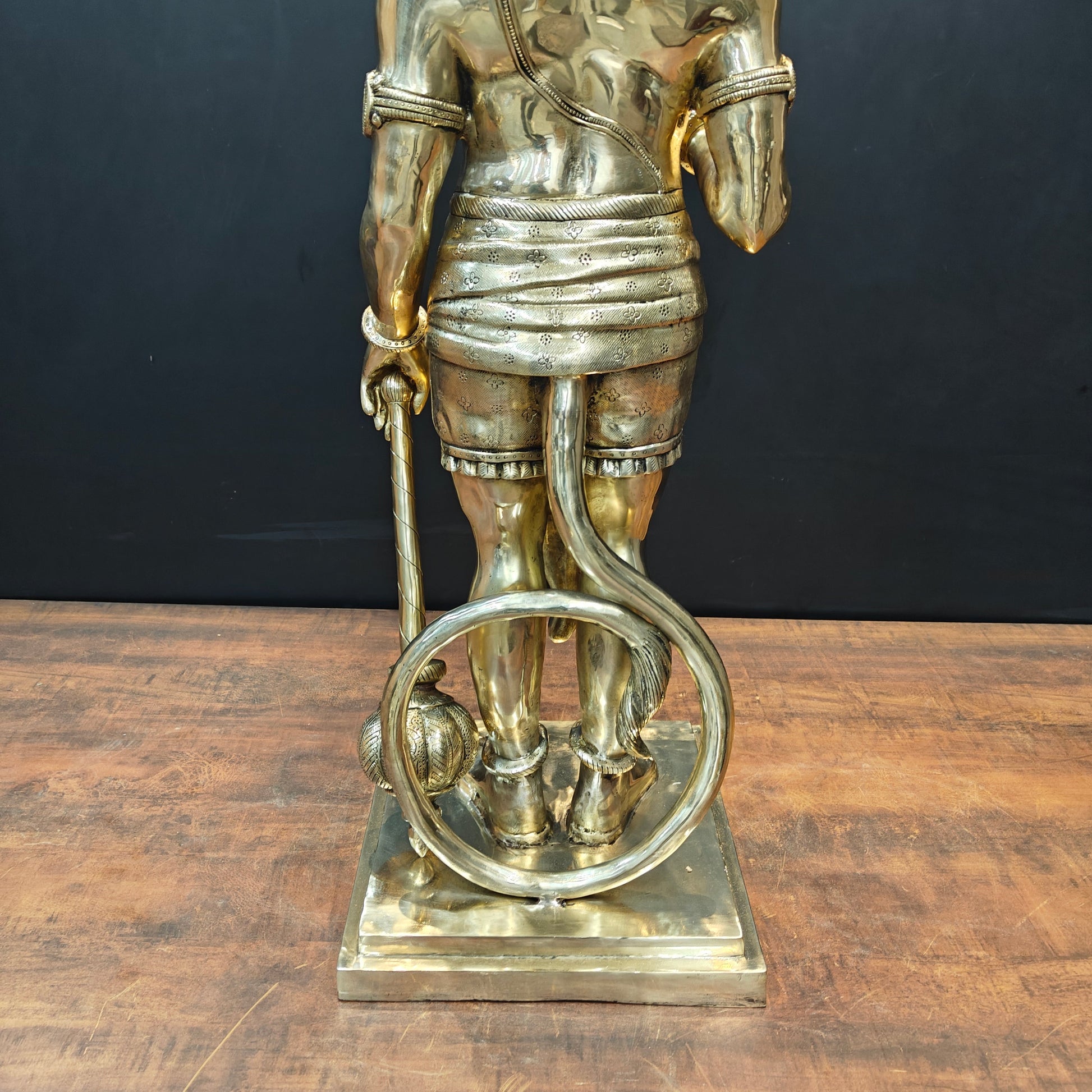 Brass Superfine Standing Hanuman Statue For Home Decor 3 Feet - Image 13