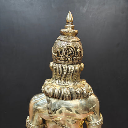 Brass Superfine Standing Hanuman Statue For Home Decor 3 Feet by vendor-unknown - Hindu Gods (View 14)