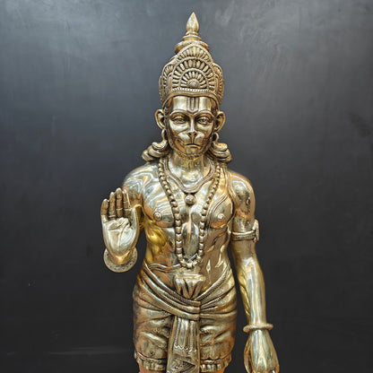 Brass Superfine Standing Hanuman Statue For Home Decor 3 Feet by vendor-unknown - Hindu Gods (View 7)