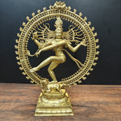 Brass Dancing Shiva as Nataraja Statue 3 Feet by vendor-unknown - Hindu Gods (View 3)
