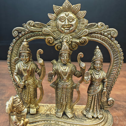 Brass Ram Darbar Idol For Home Temple Decor 8.5 Inch by vendor-unknown - Hindu Gods (View 2)