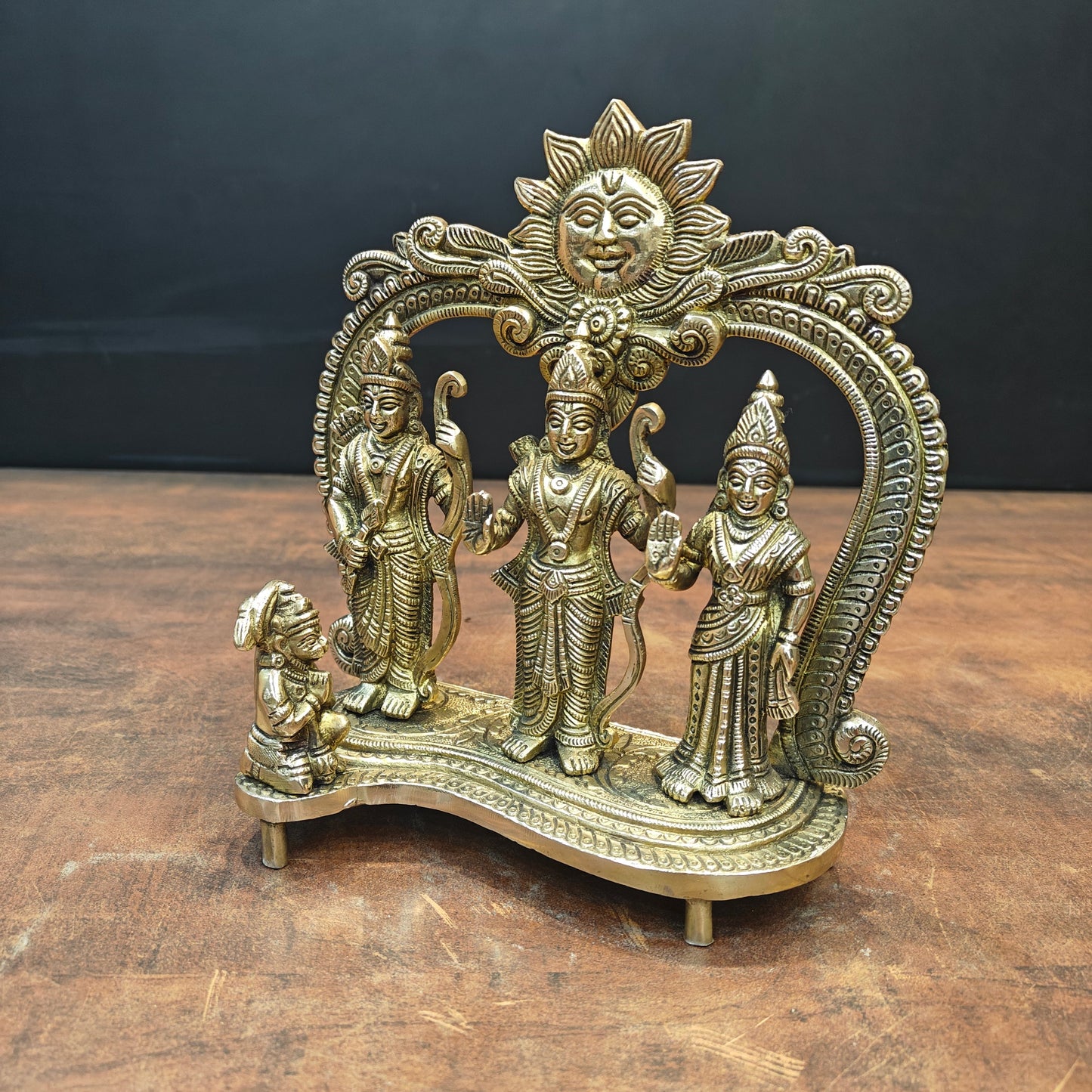 Brass Ram Darbar Idol For Home Temple Decor 8.5 Inch