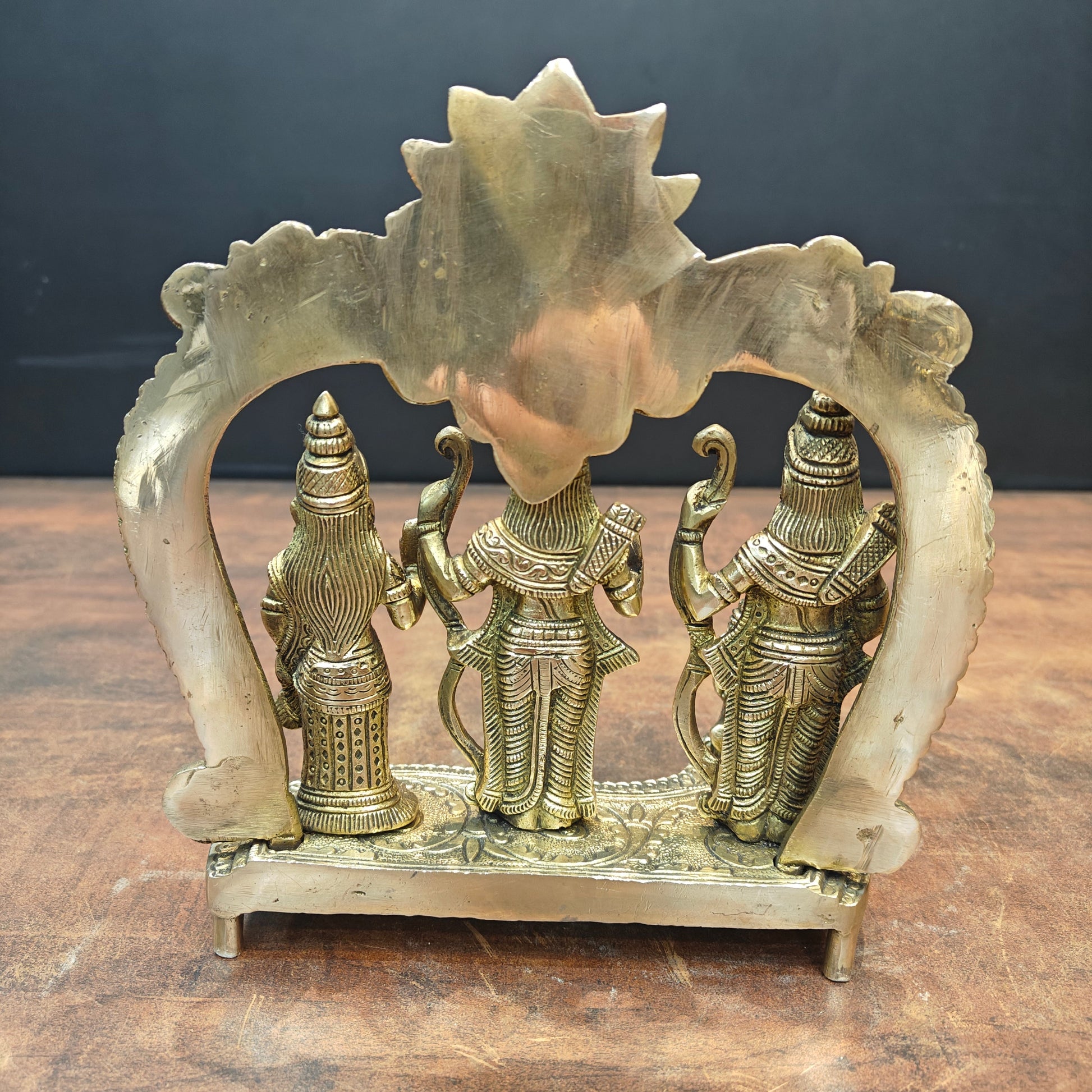 Brass Ram Darbar Idol For Home Temple Decor 8.5 Inch - Image 6