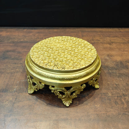 Brass Designer Puja Chowki Pedestal For Pooja Room Decor 4 Inch by vendor-unknown - Spiritual (View 4)