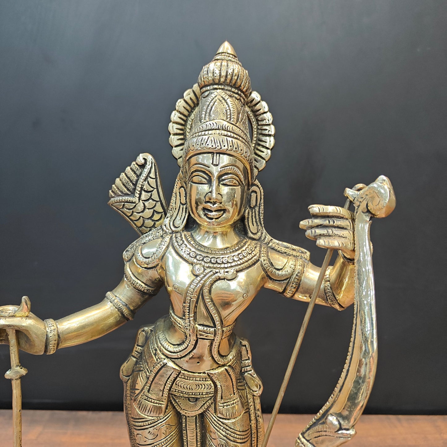 Brass Magnificent Lord Rama Statue 1.5 Feet