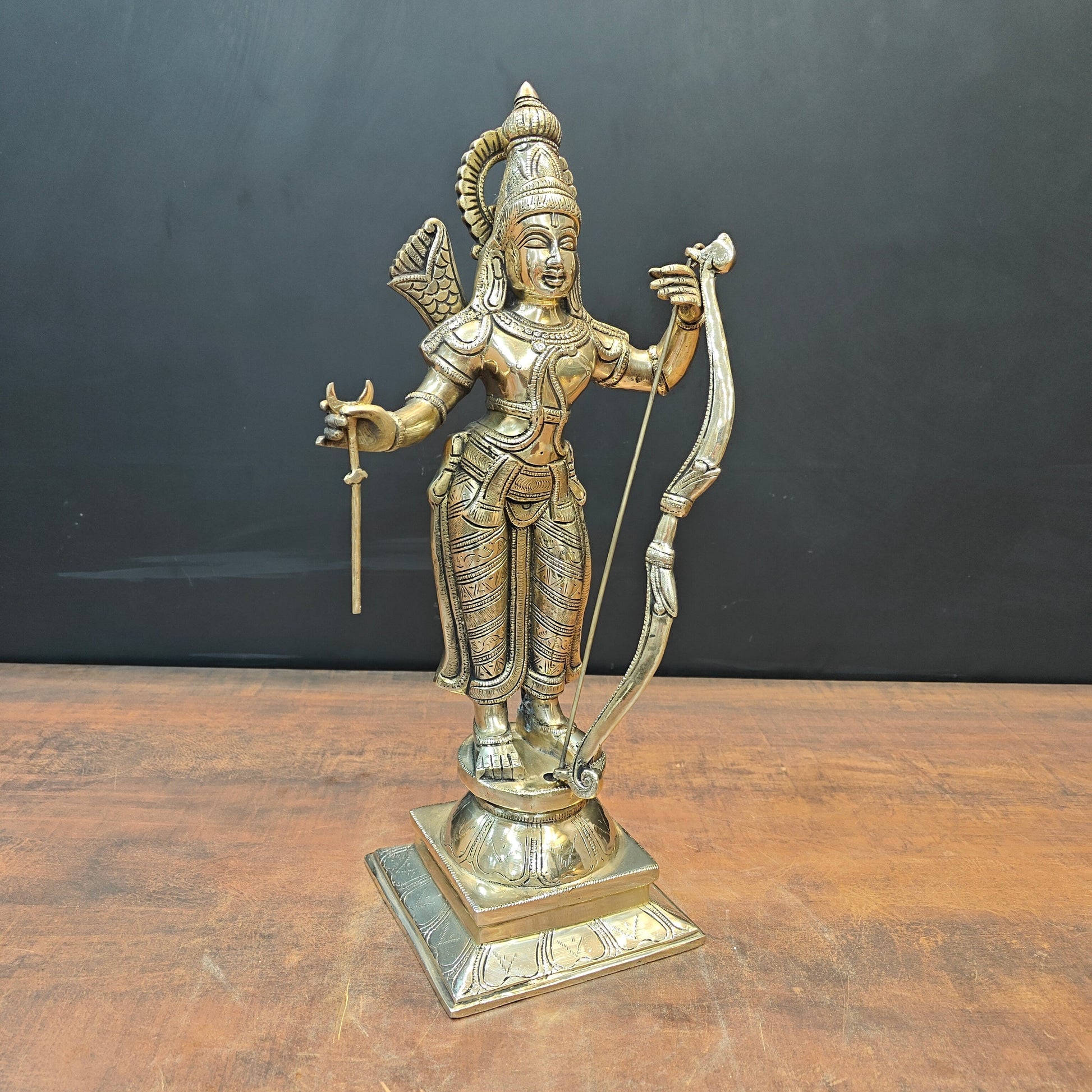 Brass Magnificent Lord Rama Statue 1.5 Feet - Image 3