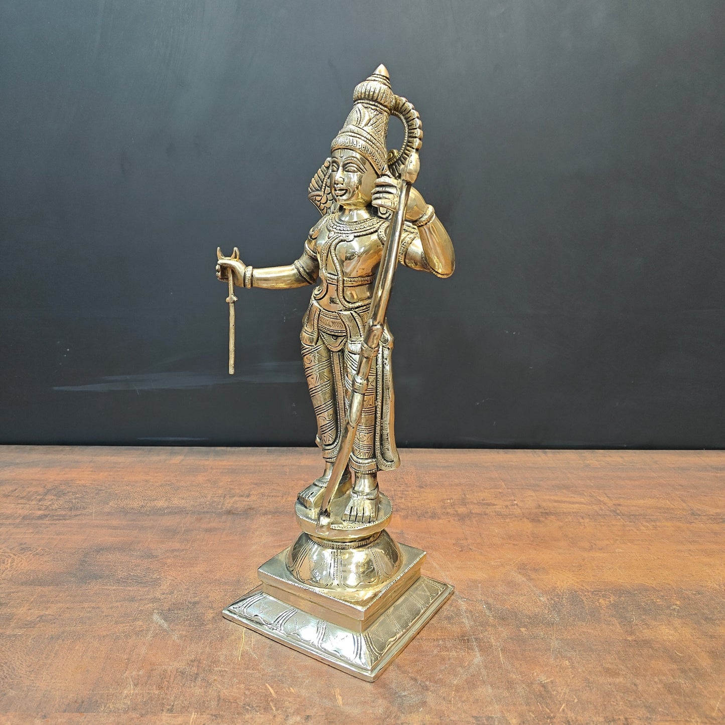 Brass Magnificent Lord Rama Statue 1.5 Feet
