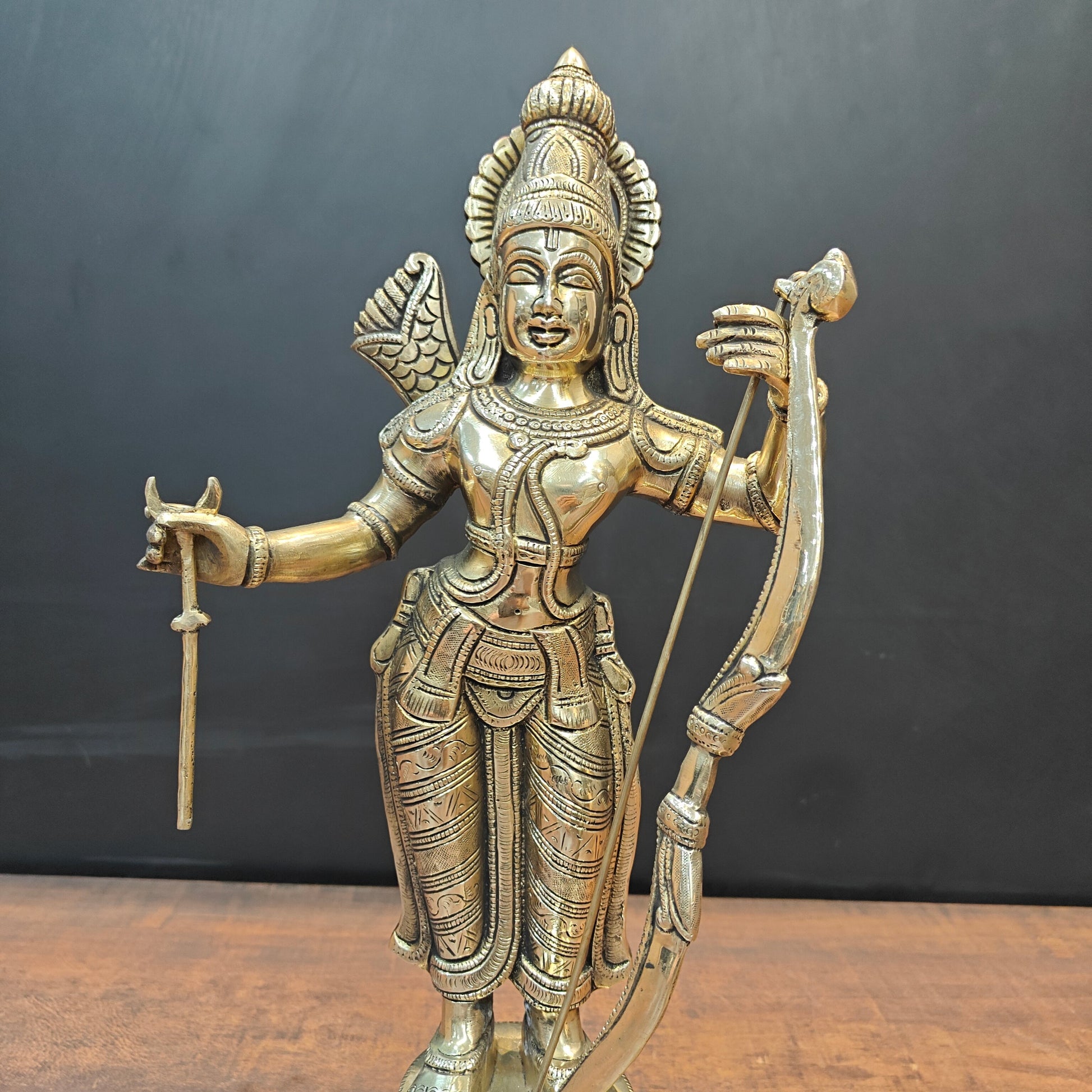 Brass Magnificent Lord Rama Statue 1.5 Feet - Image 5