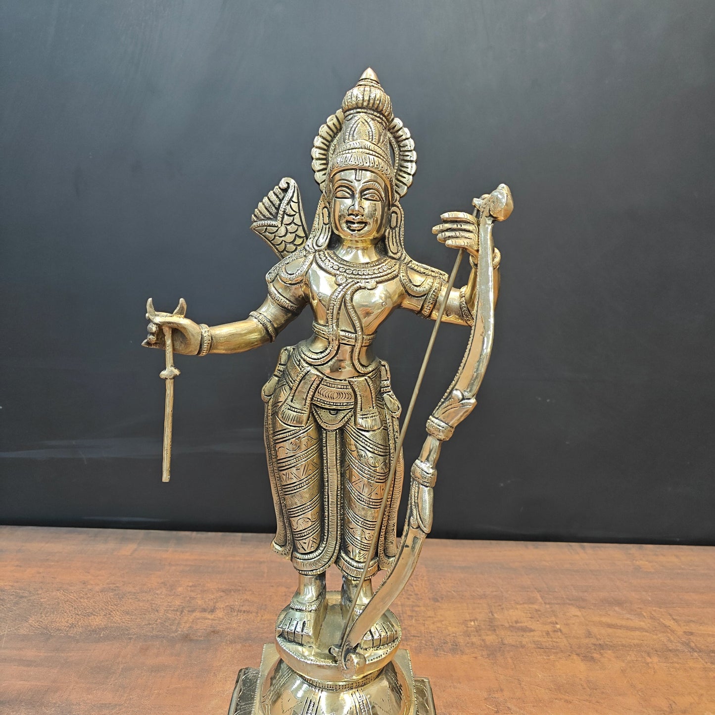 Brass Magnificent Lord Rama Statue 1.5 Feet